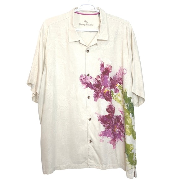 Tommy Bahama Other - Tommy Bahama Silk Artist Series Hawaiian‎ Camp Shirt Camp Shirt 3XL Hawaiian